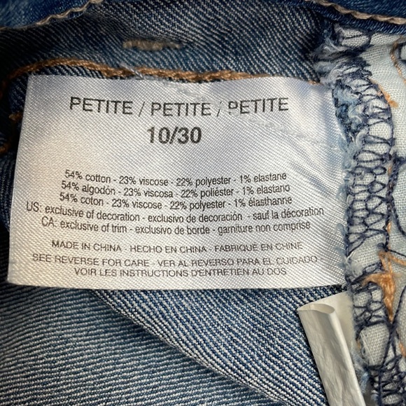 Vintage America Jeans Women's 10P Boho Capri Tassels Embroidery Cottagecore Blue - Picture 16 of 16